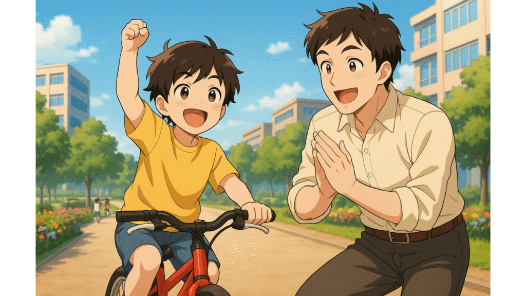 【まとめ】子供に自転車を教えるコツは「楽しく挑戦」!